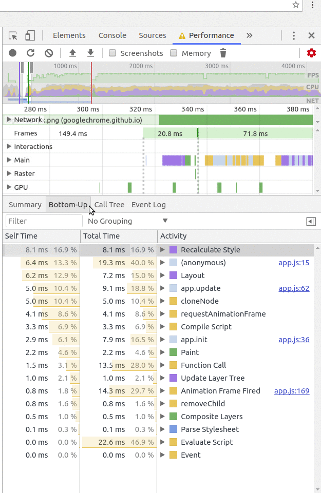 js调试器 简单中计算updateStock和Console.TimeEnd计算执行时间