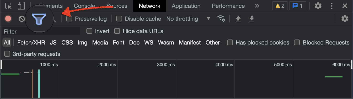 ChromeDevTools中的网络面板（Network）功能，方便你查看