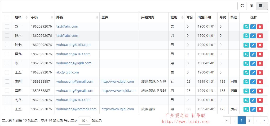 本篇随笔介绍bootstrap-table插件在我实际项目中的应用情况