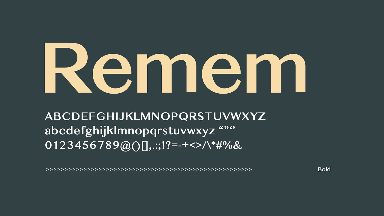 Remem | 免费商用英文字库，三种字重