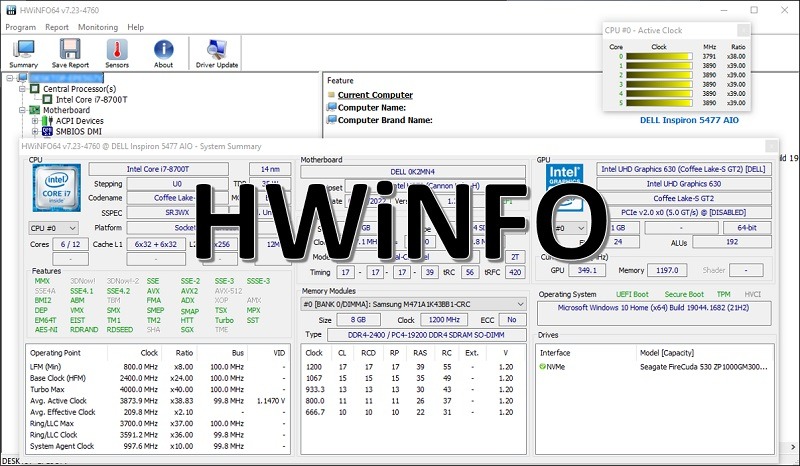 HWiNFO v8.24绿色版 | 免费系统信息检测软件
