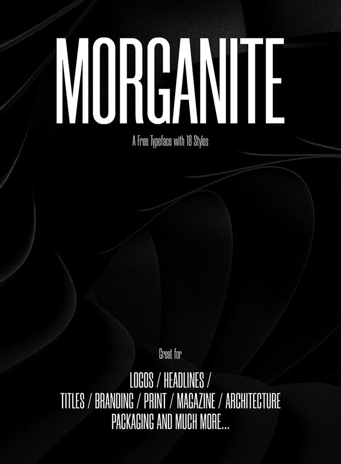 Morganite字体 | 非常适合用在时尚、高端类型的海报设计作品