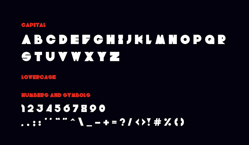 Framework | 灵感来源简单的几何体，通过挤压与斜切勾勒字母