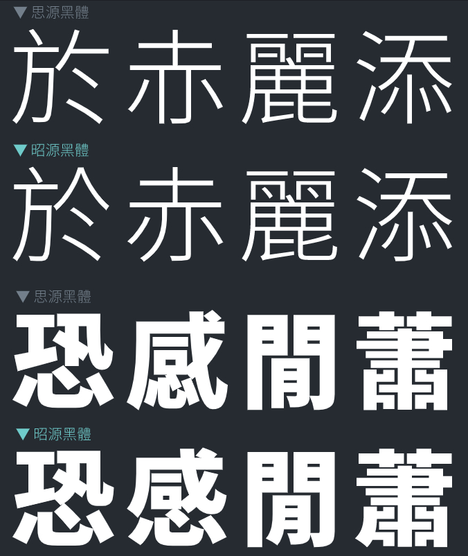 昭源黑体 | 基于思源黑体香港版改进，适用于香港用户
