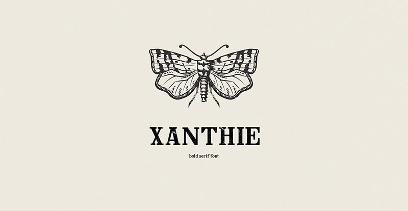 Xanthie | 怀旧感的serif字体，特别适合大标题的设计