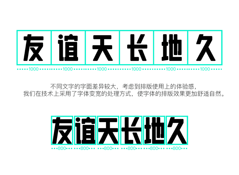 LeeFont蒙黑体 | 美术标题字，字形偏长，结构饱满，活泼
