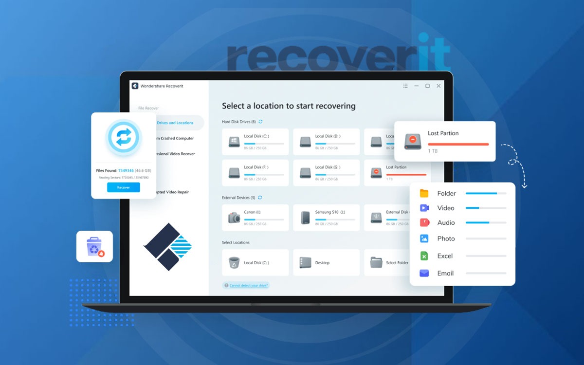 Recoverit v7.2.4万兴数据恢复 | 免费、无广告