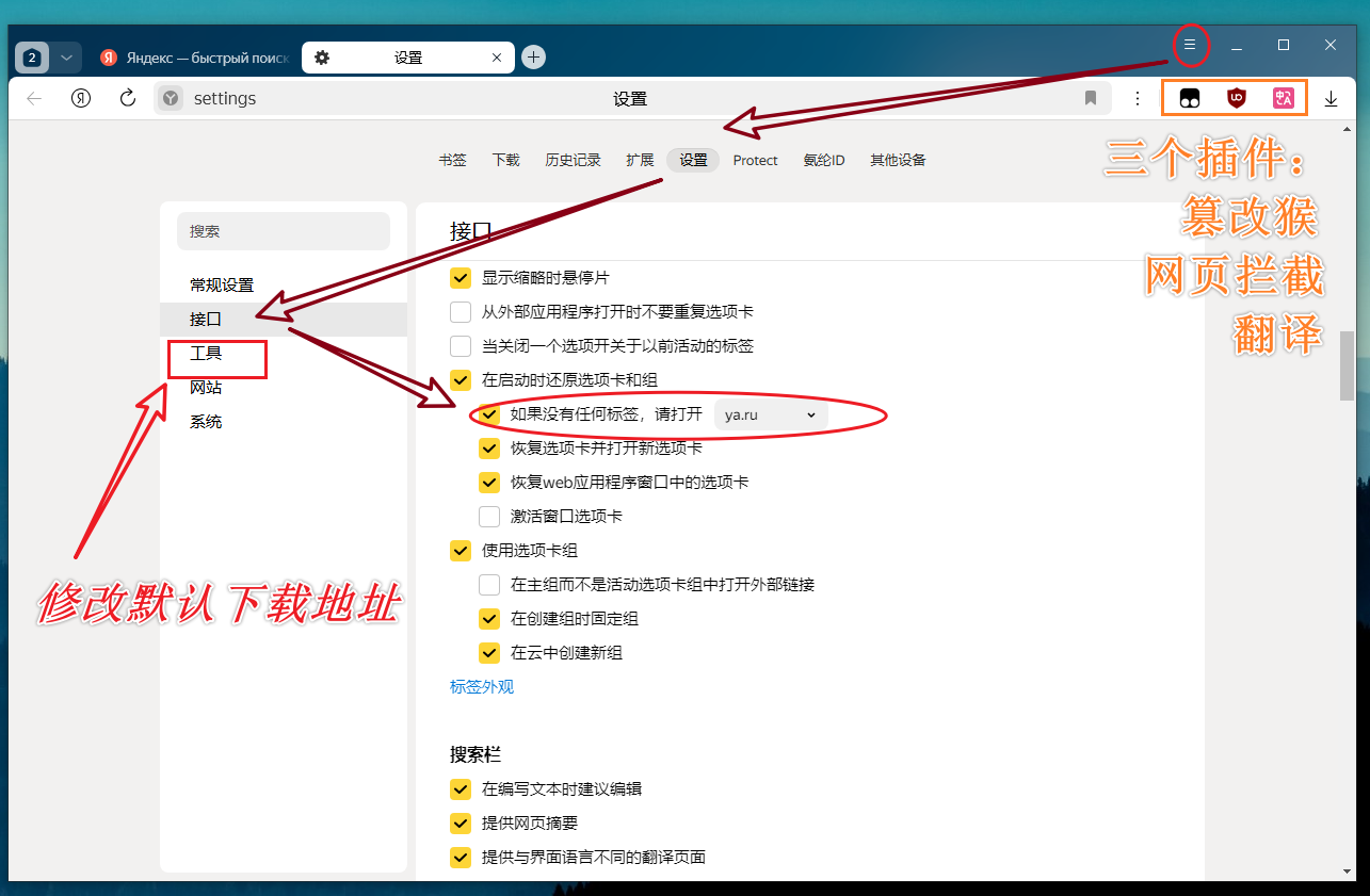 Yandex浏览器v25.2.0.2123中文便携版 | 去广告
