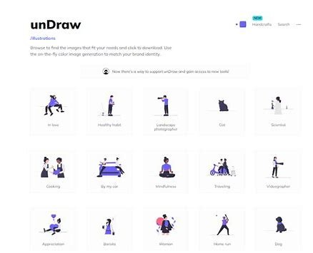 UnDraw | 扁平化设计图库网站