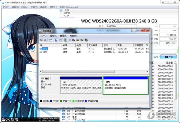 CrystalDiskInfo v9.6.1单文件正式版 | 硬盘检测工具